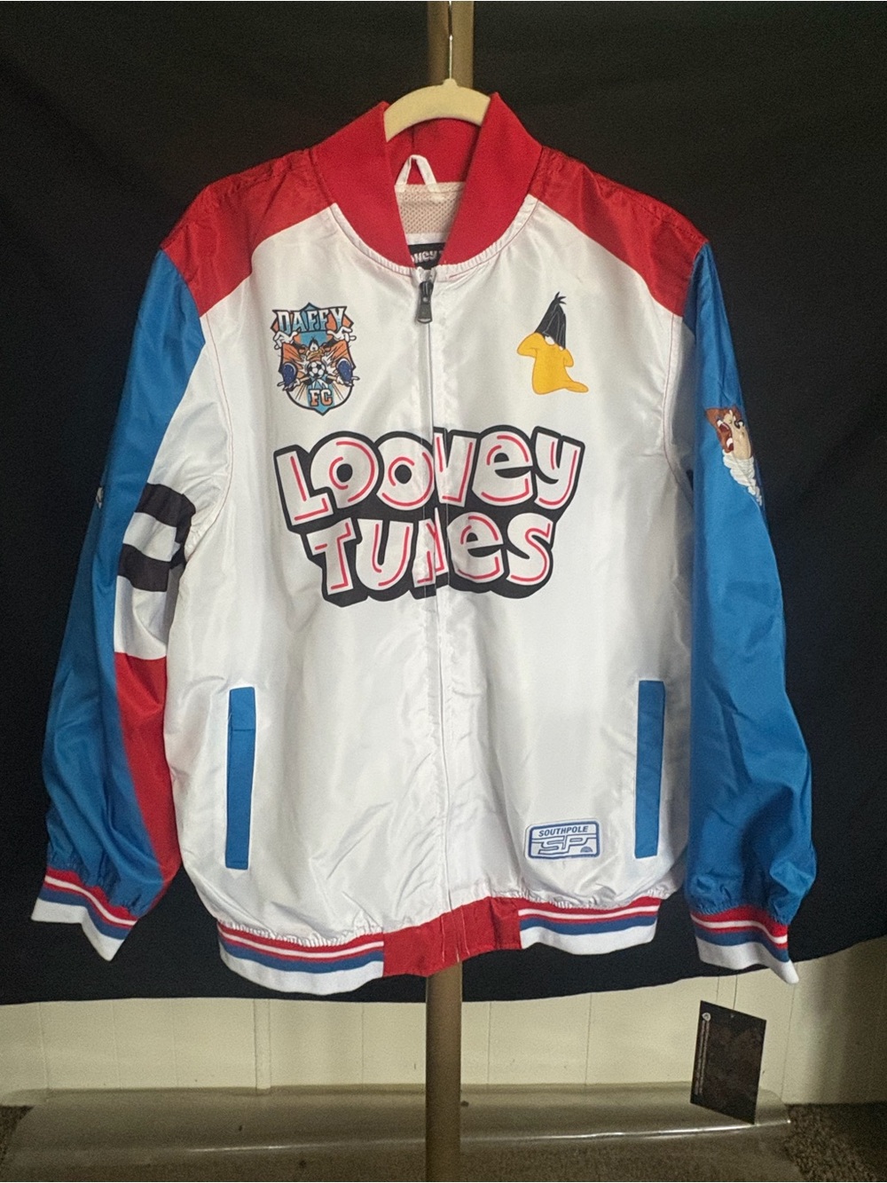 Looney Tunes Kids' White, Blue & Red Windbreaker Jacket